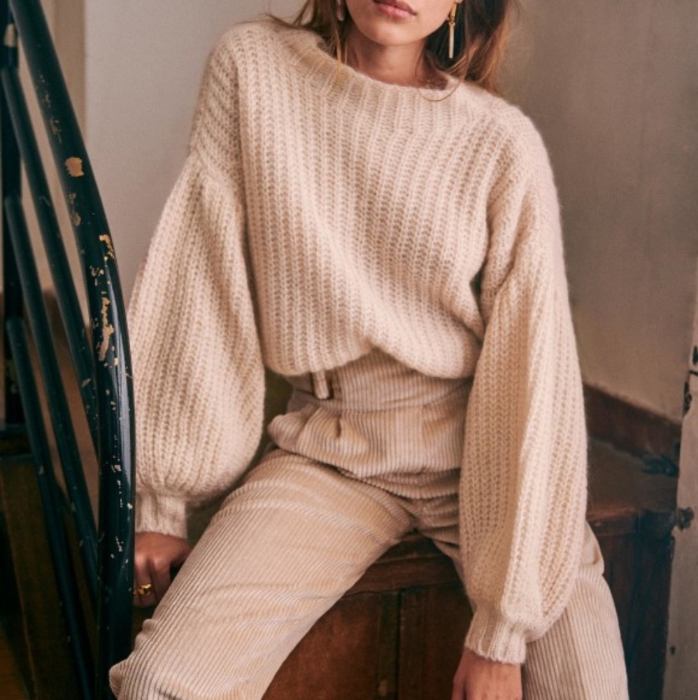 NWOT XS Sezane Blush Olric Sweater